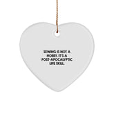 Sewing Gifts for Family and Friends - Fun Heart Ornament, Funny Quote - Gifts from Men, Women, or Coworkers for Sewing Enthusiasts - Image 1